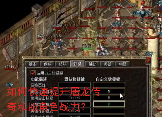 如何快速提升屠龙传奇私服角色战力? 如何快速提升屠龙传奇私服角色战力?