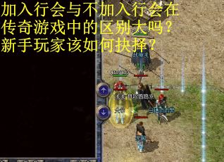 加入行会与不加入行会在传奇游戏中的区别大吗？新手玩家该如何抉择？