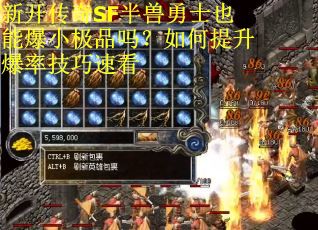 新开传奇SF半兽勇士也能爆小极品吗？如何提升爆率技巧速看