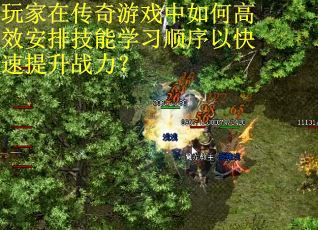 玩家在传奇游戏中如何高效安排技能学习顺序以快速提升战力？