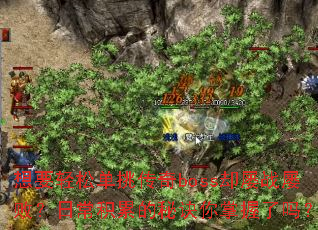 想要轻松单挑传奇boss却屡战屡败?日常积累的秘诀你掌握了吗? 想要轻松单挑传奇boss却屡战屡败?日常积累的秘诀你掌握了吗?
