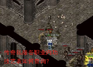 传奇私服各职业内功技艺表如何查询? 传奇私服各职业内功技艺表如何查询?