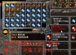 如何快速找到白日门多钩猫王和钉耙猫王的坐标? 如何快速找到白日门多钩猫王和钉耙猫王的坐标?