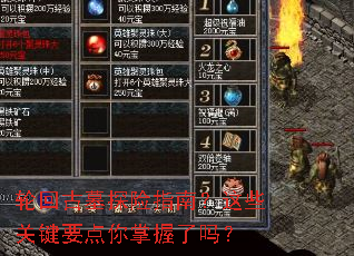 轮回古墓探险指南?这些关键要点你掌握了吗? 轮回古墓探险指南?这些关键要点你掌握了吗?