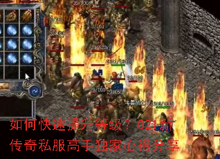 如何快速提升等级?021新传奇私服高手独家心得分享 如何快速提升等级?021新传奇私服高手独家心得分享